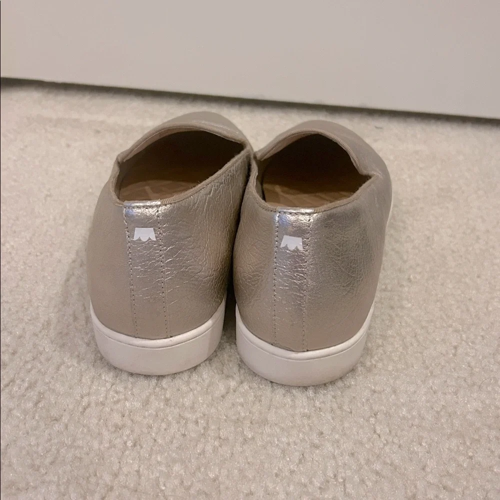 Birdies The Swift Gold Slip On Leather Sneakers Women’s Shoes 11